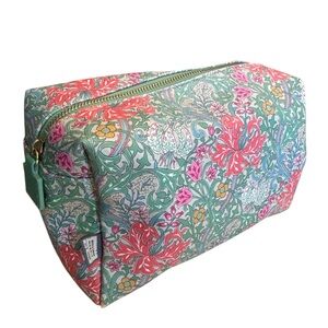 William Morris Makeup Catch All  Bag Floral Multi-Color Travel Organizer